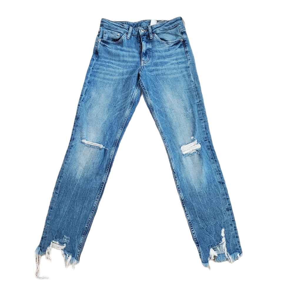 Girlfriend Fit Denim Brand Cut Off Jeans 28